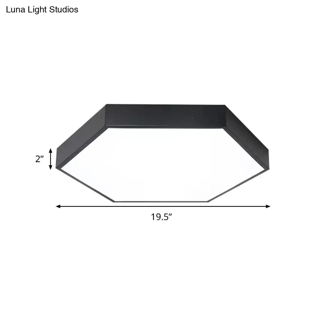 DecorBites™ DecorBites™ Modern LED Flush Mount Ceiling Light for Bedroom with Acrylic Hexagon Shade