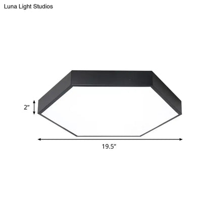DecorBites™ DecorBites™ Modern LED Flush Mount Ceiling Light for Bedroom with Acrylic Hexagon Shade