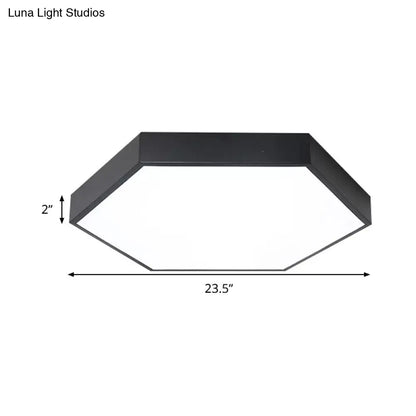 DecorBites™ DecorBites™ Modern LED Flush Mount Ceiling Light for Bedroom with Acrylic Hexagon Shade