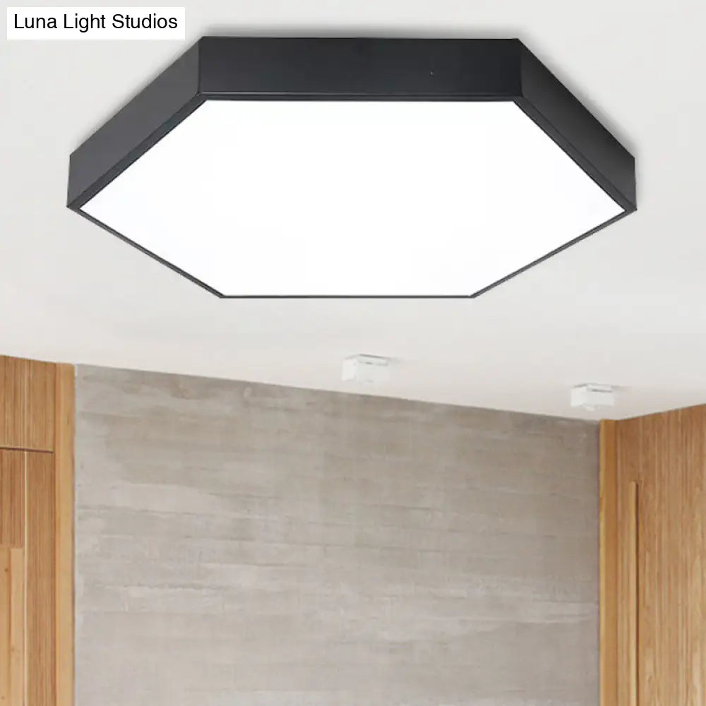 DecorBites™ DecorBites™ Modern LED Flush Mount Ceiling Light for Bedroom with Acrylic Hexagon Shade