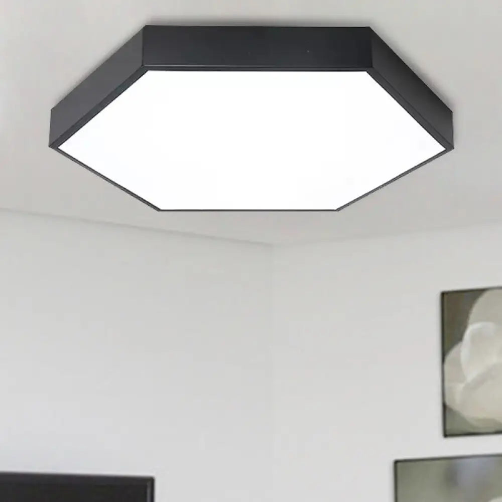 DecorBites™ DecorBites™ Modern LED Flush Mount Ceiling Light for Bedroom with Acrylic Hexagon Shade