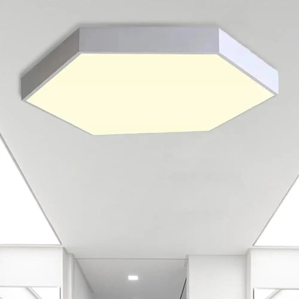 DecorBites™ DecorBites™ Modern LED Flush Mount Ceiling Light for Bedroom with Acrylic Hexagon Shade