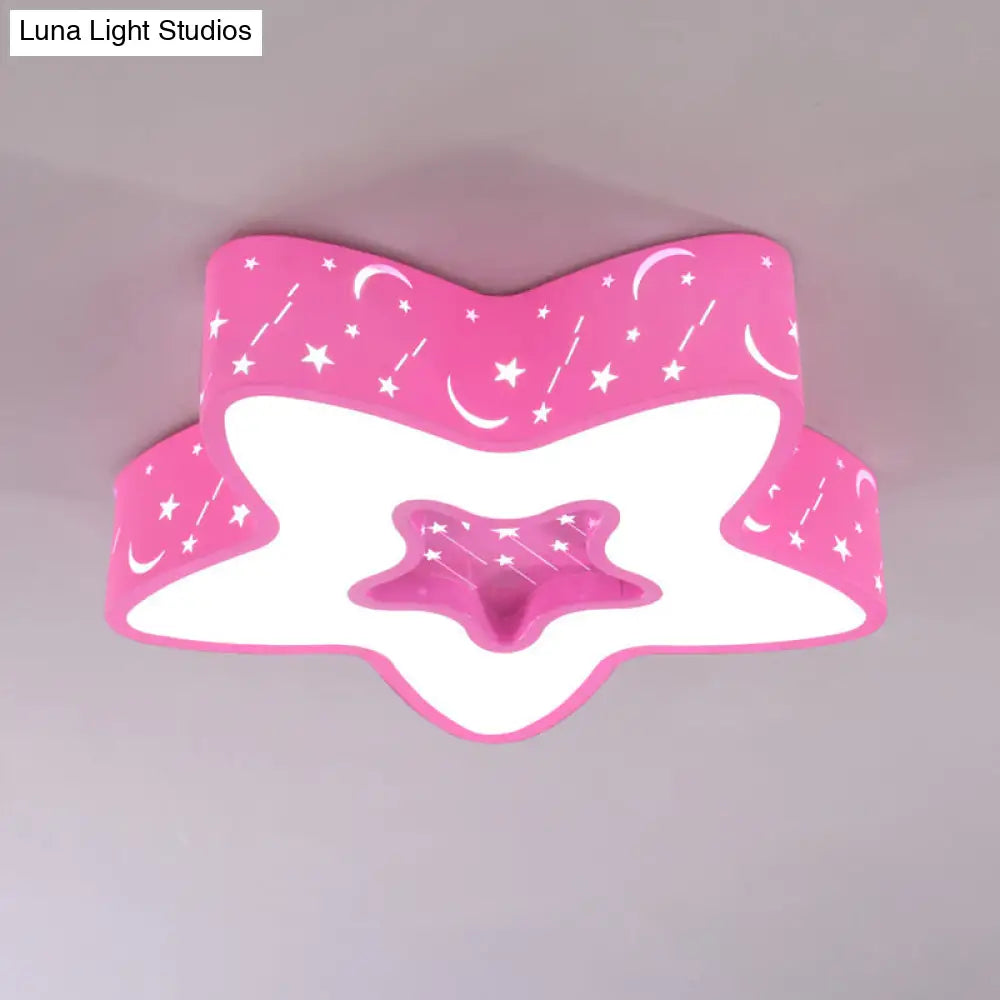 DecorBites™ DecorBites™ Modern LED Flush Mount Ceiling Light for Children's Bedroom - Starry Acrylic Design