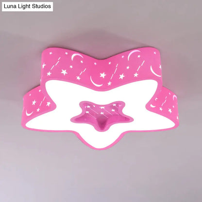 DecorBites™ DecorBites™ Modern LED Flush Mount Ceiling Light for Children's Bedroom - Starry Acrylic Design