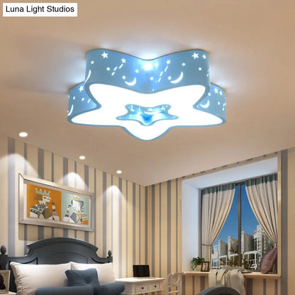 DecorBites™ DecorBites™ Modern LED Flush Mount Ceiling Light for Children's Bedroom - Starry Acrylic Design