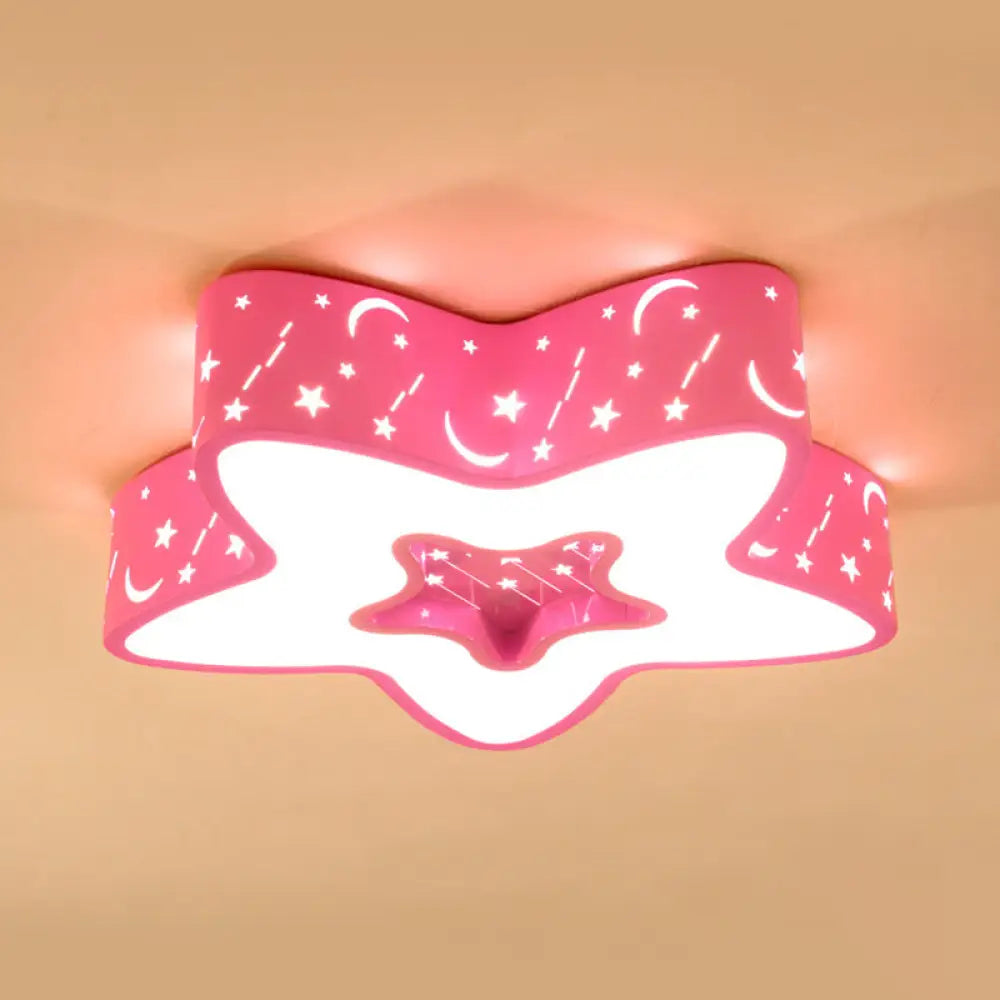 DecorBites™ DecorBites™ Modern LED Flush Mount Ceiling Light for Children's Bedroom - Starry Acrylic Design