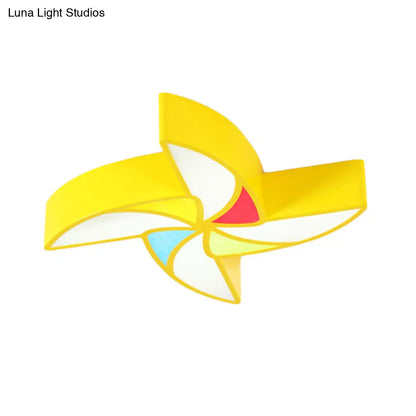 DecorBites™ DecorBites™ Modern LED Flush Mount Ceiling Light for Child's Bedroom - Toy Windmill Design