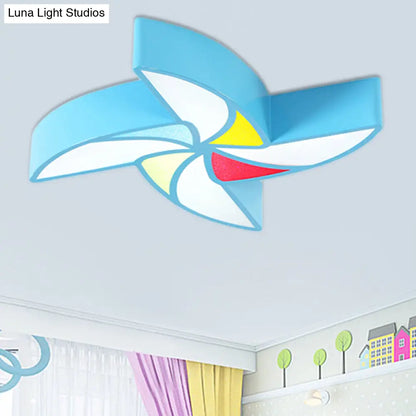 DecorBites™ DecorBites™ Modern LED Flush Mount Ceiling Light for Child's Bedroom - Toy Windmill Design