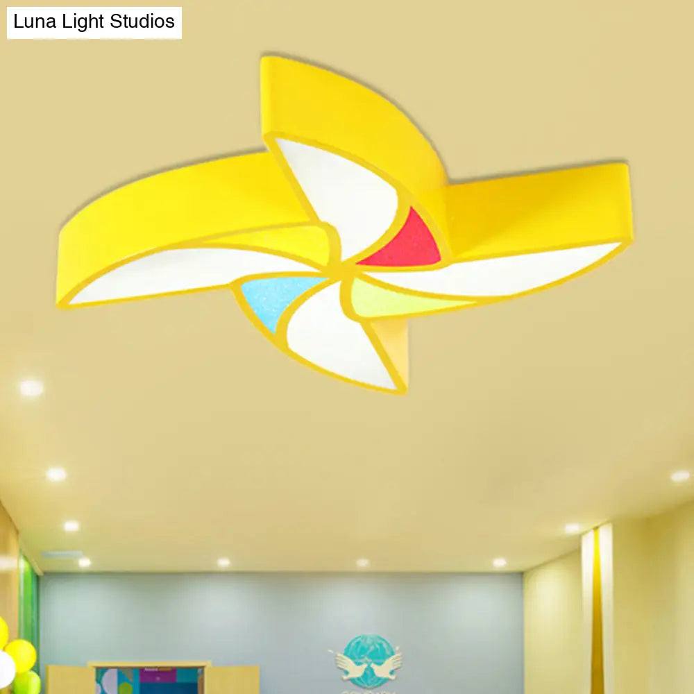 DecorBites™ DecorBites™ Modern LED Flush Mount Ceiling Light for Child's Bedroom - Toy Windmill Design
