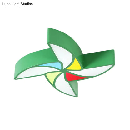 DecorBites™ DecorBites™ Modern LED Flush Mount Ceiling Light for Child's Bedroom - Toy Windmill Design