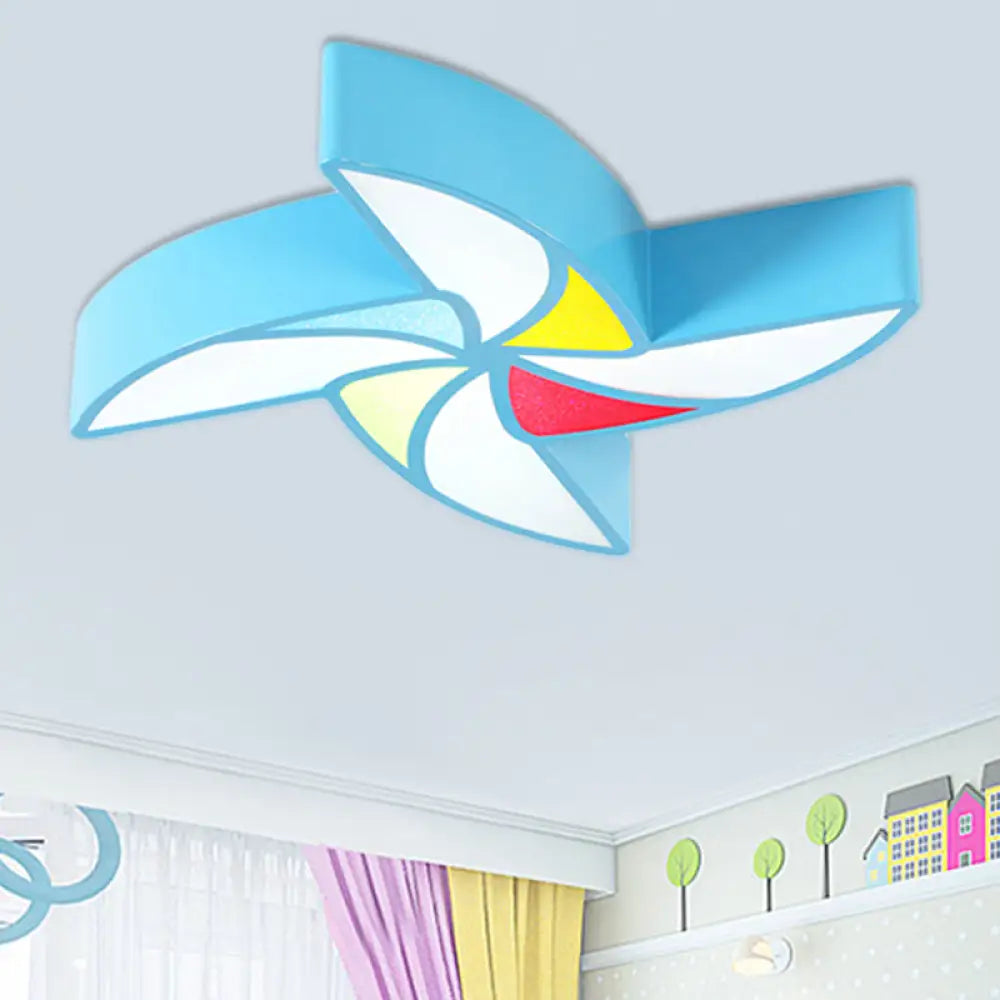 DecorBites™ DecorBites™ Modern LED Flush Mount Ceiling Light for Child's Bedroom - Toy Windmill Design