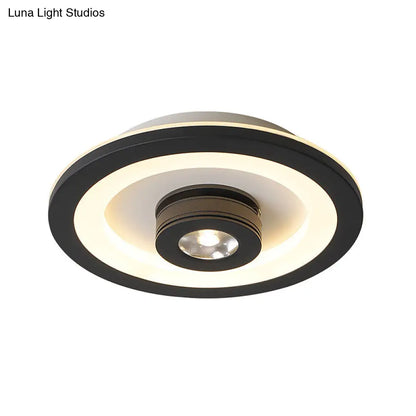 DecorBites™ DecorBites™ Modern LED Flush Mount Ceiling Light in Acrylic Square/Round Shape - Warm/White Light, Black or White Fixture