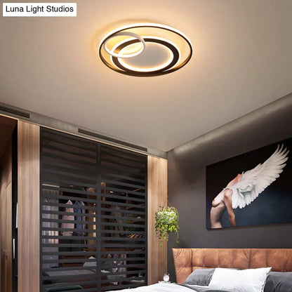 DecorBites™ DecorBites™ Modern LED Flush Mount Ceiling Light with Acrylic Circle Design for Simplicity in Bedroom