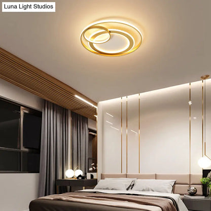 DecorBites™ DecorBites™ Modern LED Flush Mount Ceiling Light with Acrylic Circle Design for Simplicity in Bedroom