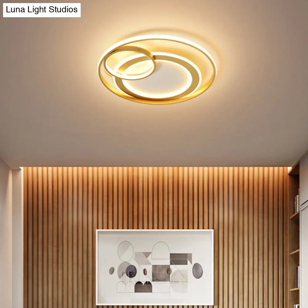 DecorBites™ DecorBites™ Modern LED Flush Mount Ceiling Light with Acrylic Circle Design for Simplicity in Bedroom