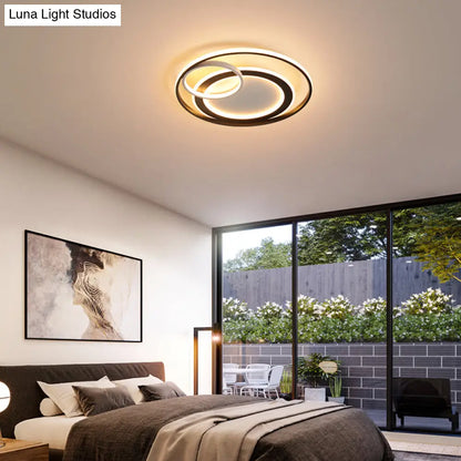 DecorBites™ DecorBites™ Modern LED Flush Mount Ceiling Light with Acrylic Circle Design for Simplicity in Bedroom
