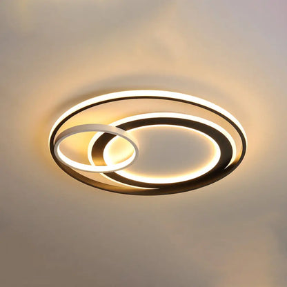 DecorBites™ DecorBites™ Modern LED Flush Mount Ceiling Light with Acrylic Circle Design for Simplicity in Bedroom