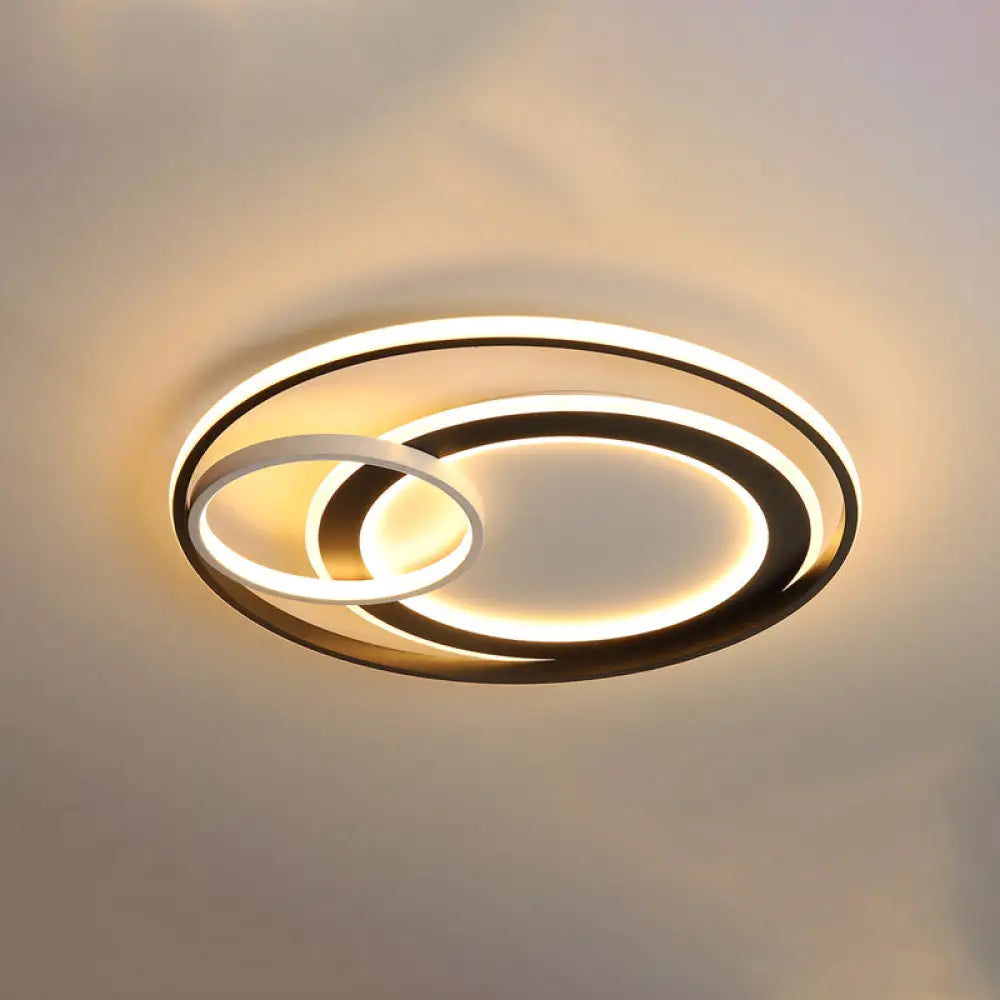 DecorBites™ DecorBites™ Modern LED Flush Mount Ceiling Light with Acrylic Circle Design for Simplicity in Bedroom