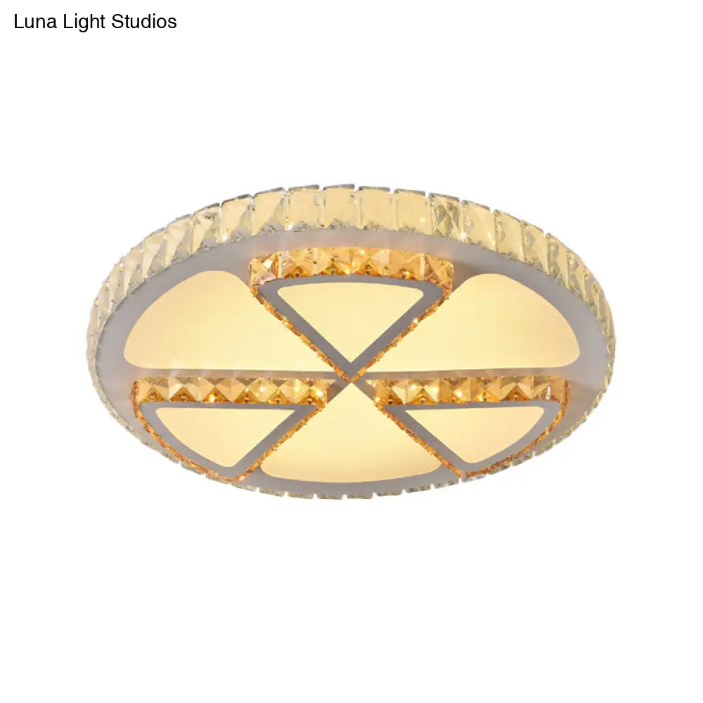 DecorBites™ DecorBites™ Modern LED Flush Mount Ceiling Light with Clear Crystal Design for Bedroom
