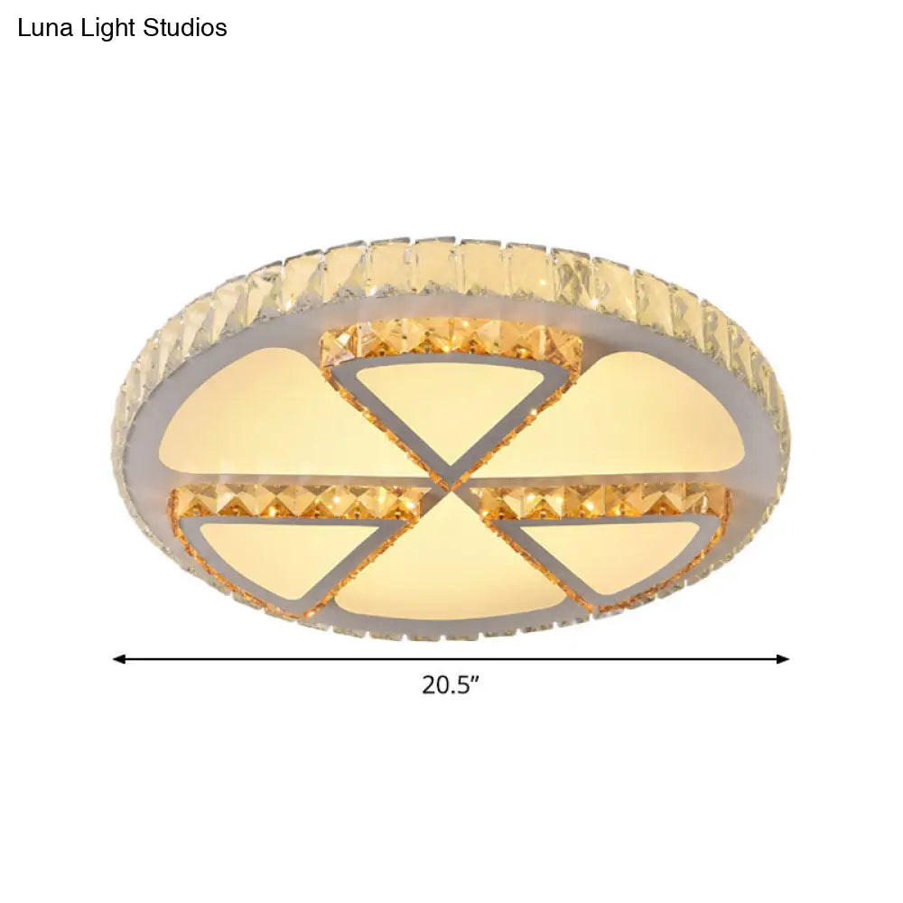 DecorBites™ DecorBites™ Modern LED Flush Mount Ceiling Light with Clear Crystal Design for Bedroom