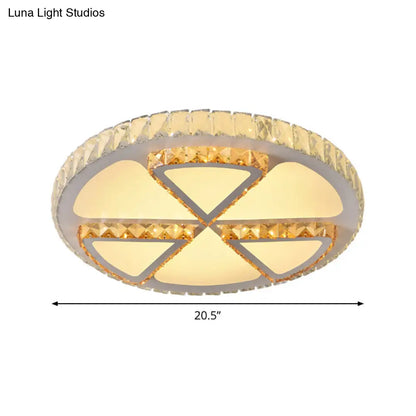 DecorBites™ DecorBites™ Modern LED Flush Mount Ceiling Light with Clear Crystal Design for Bedroom