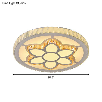 DecorBites™ DecorBites™ Modern LED Flush Mount Ceiling Light with Clear Crystal Design for Bedroom