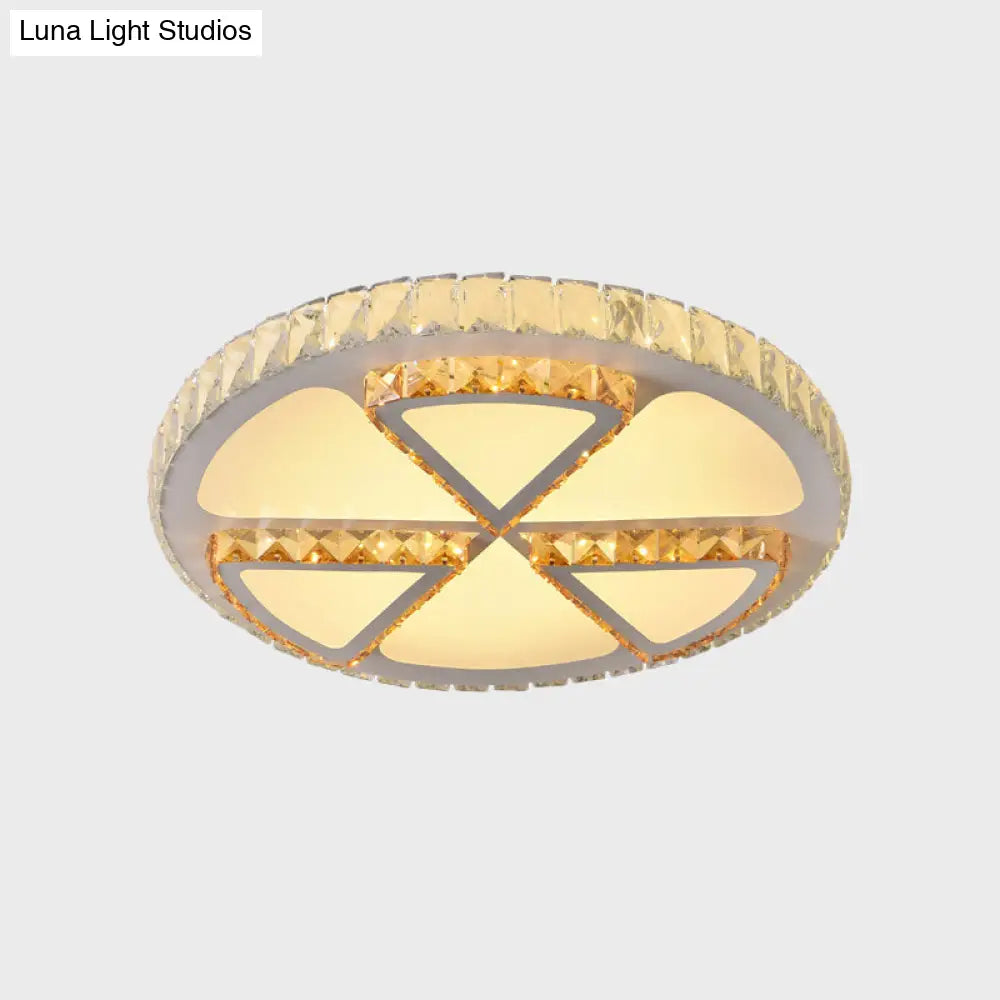 DecorBites™ DecorBites™ Modern LED Flush Mount Ceiling Light with Clear Crystal Design for Bedroom