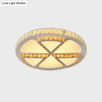 DecorBites™ DecorBites™ Modern LED Flush Mount Ceiling Light with Clear Crystal Design for Bedroom