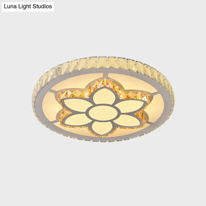 DecorBites™ DecorBites™ Modern LED Flush Mount Ceiling Light with Clear Crystal Design for Bedroom