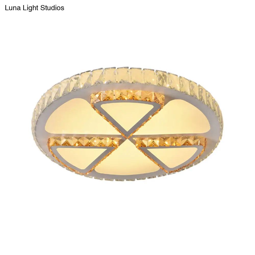 DecorBites™ DecorBites™ Modern LED Flush Mount Ceiling Light with Clear Crystal Design for Bedroom