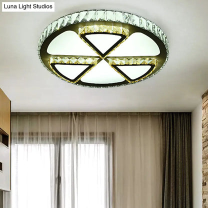 DecorBites™ DecorBites™ Modern LED Flush Mount Ceiling Light with Clear Crystal Design for Bedroom