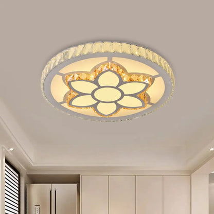 DecorBites™ DecorBites™ Modern LED Flush Mount Ceiling Light with Clear Crystal Design for Bedroom
