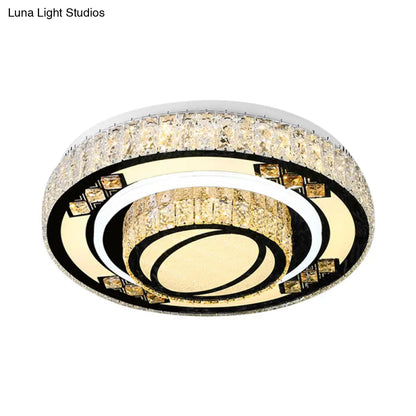 DecorBites™ DecorBites™ Modern LED Flush Mount Ceiling Light with Crystal Accents