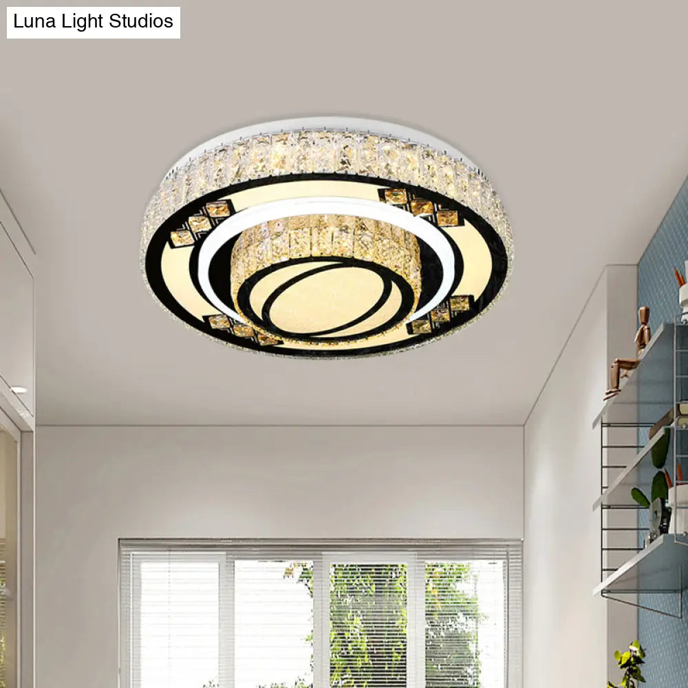 DecorBites™ DecorBites™ Modern LED Flush Mount Ceiling Light with Crystal Accents