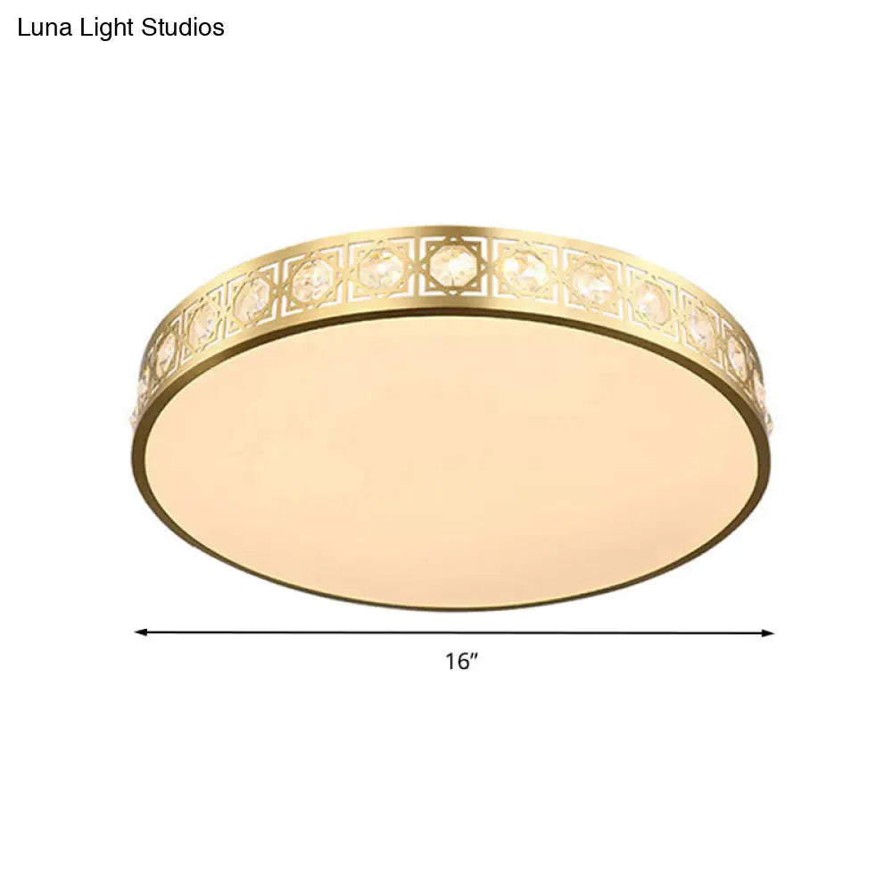 DecorBites™ DecorBites™ Modern LED Flush Mount Crystal Ceiling Lamp for Bedroom - 3 Sizes Available