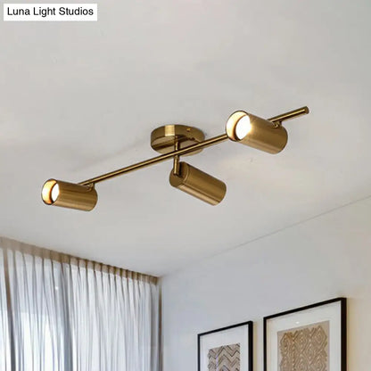DecorBites™ DecorBites™ Modern LED Flush Mount Gold Plated Spotlight with Metal Shade