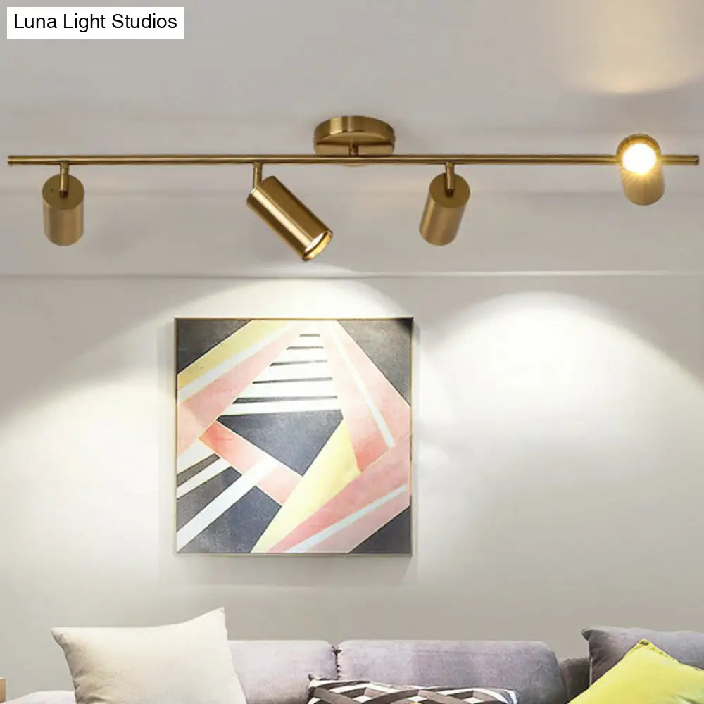 DecorBites™ DecorBites™ Modern LED Flush Mount Gold Plated Spotlight with Metal Shade