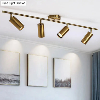 DecorBites™ DecorBites™ Modern LED Flush Mount Gold Plated Spotlight with Metal Shade