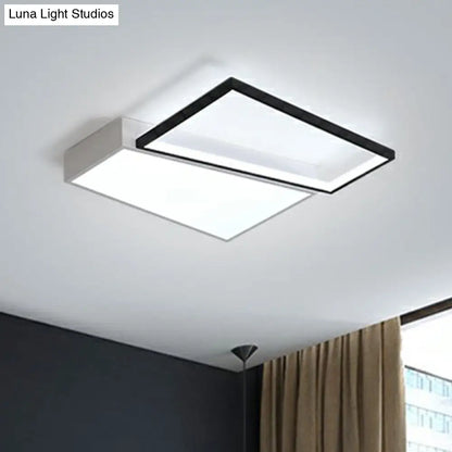 DecorBites™ DecorBites™ Modern LED Flush Mount Light for Bedroom Ceiling with Sleek Acrylic Shade
