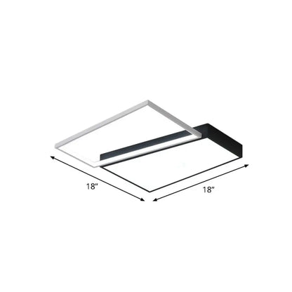 DecorBites™ DecorBites™ Modern LED Flush Mount Light for Bedroom Ceiling with Sleek Acrylic Shade