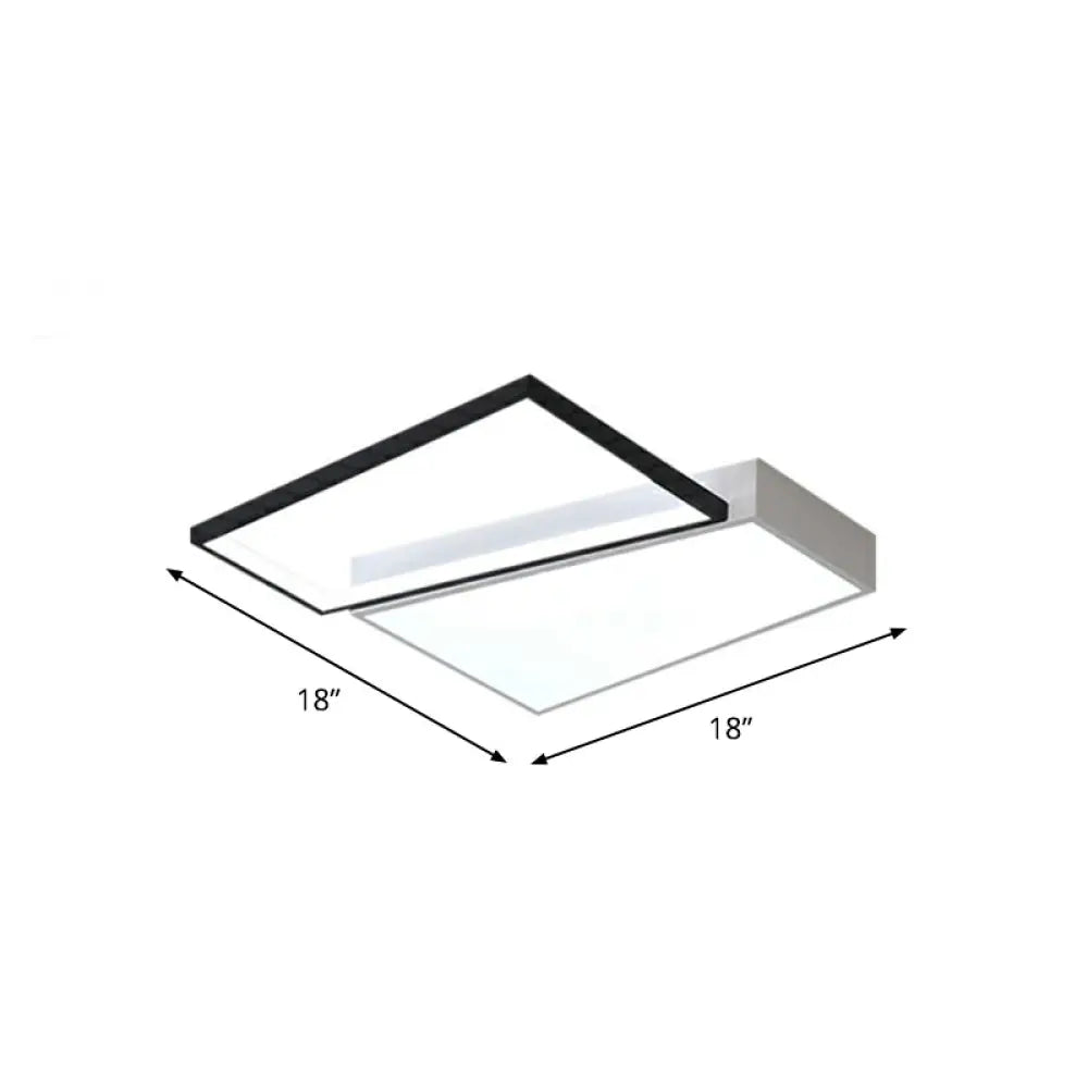 DecorBites™ DecorBites™ Modern LED Flush Mount Light for Bedroom Ceiling with Sleek Acrylic Shade