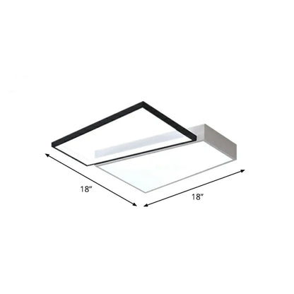 DecorBites™ DecorBites™ Modern LED Flush Mount Light for Bedroom Ceiling with Sleek Acrylic Shade