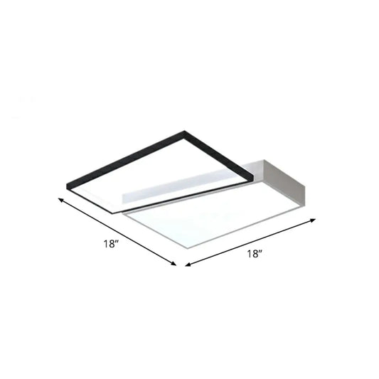 DecorBites™ DecorBites™ Modern LED Flush Mount Light for Bedroom Ceiling with Sleek Acrylic Shade