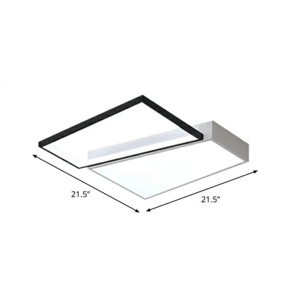 DecorBites™ DecorBites™ Modern LED Flush Mount Light for Bedroom Ceiling with Sleek Acrylic Shade