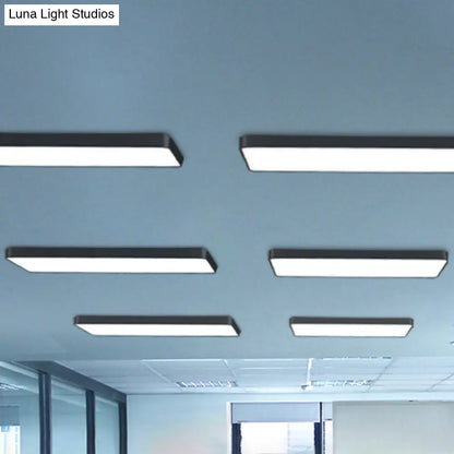 DecorBites™ DecorBites™ Modern LED Flush Mount Lighting Fixture in Acrylic with Rectangular Shape for Gymnasium