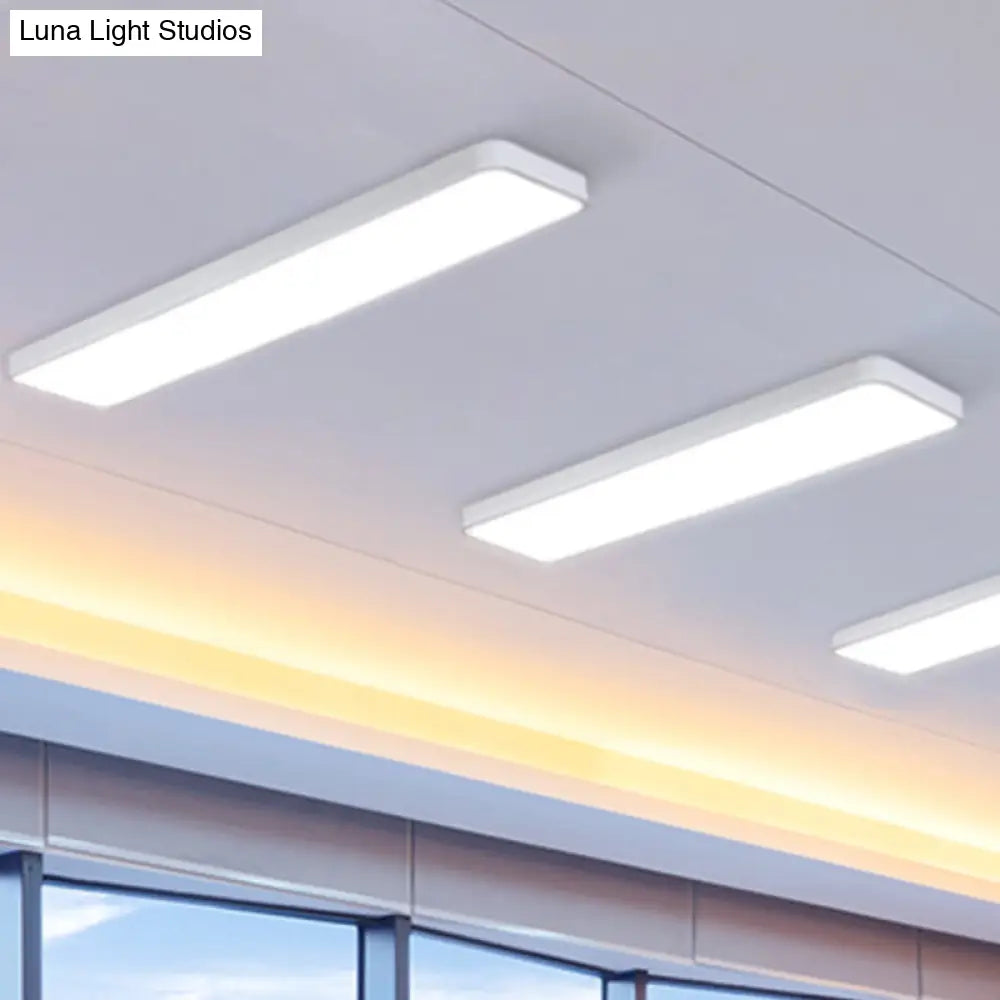 DecorBites™ DecorBites™ Modern LED Flush Mount Lighting Fixture in Acrylic with Rectangular Shape for Gymnasium