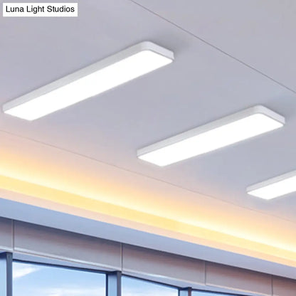 DecorBites™ DecorBites™ Modern LED Flush Mount Lighting Fixture in Acrylic with Rectangular Shape for Gymnasium