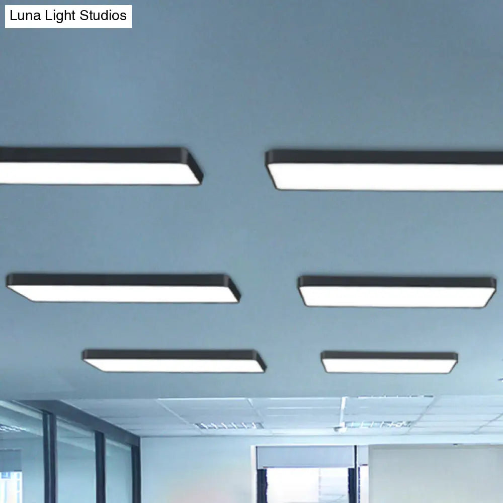 DecorBites™ DecorBites™ Modern LED Flush Mount Lighting Fixture in Acrylic with Rectangular Shape for Gymnasium