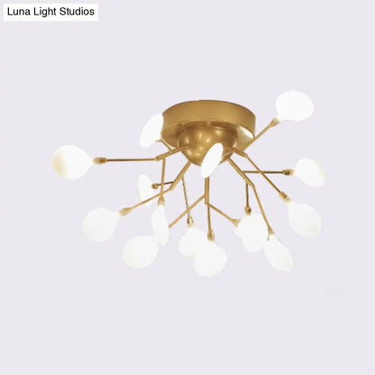 DecorBites™ DecorBites™ Modern LED Flushmount Ceiling Lamp - Metallic Contemporary Lighting for Bedroom