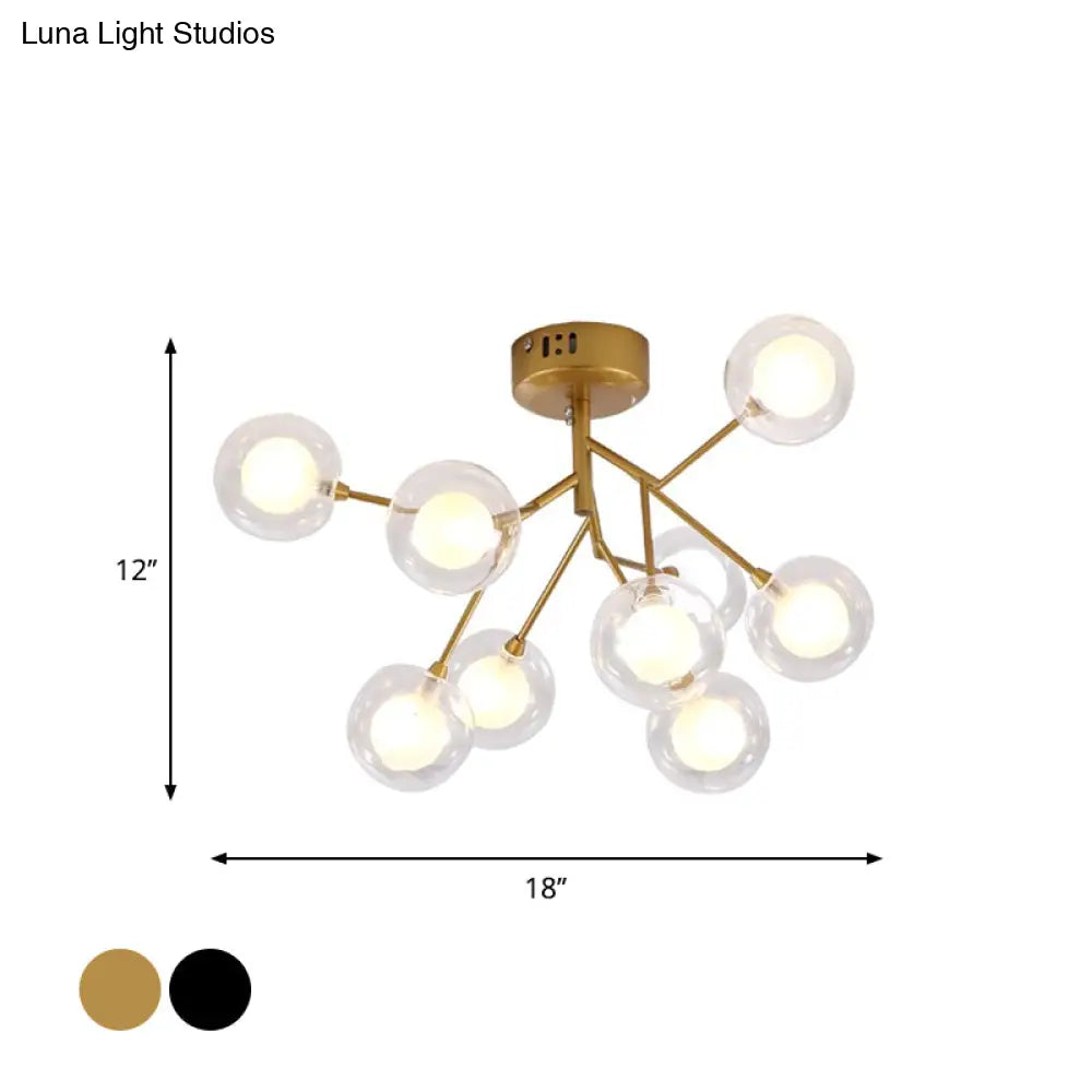 DecorBites™ DecorBites™ Modern LED Flushmount Ceiling Lamp - Metallic Contemporary Lighting for Bedroom